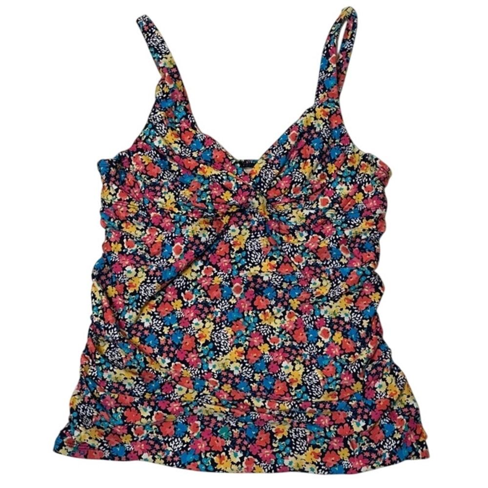 Anne Cole Tankini Bathing Suit Top w/Adjustable Straps size 34 B/C